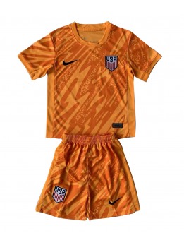 Vereinigte Staaten Torwart Auswärts Trikotsatz für Kinder Copa America 2024 Kurzarm (+ Kurze Hosen)